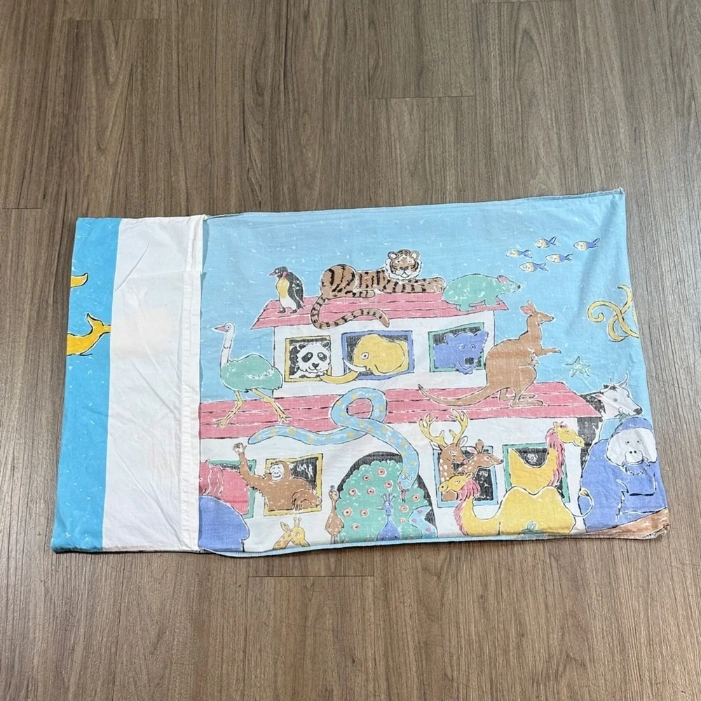 Colorful Cartoon Print Pillowcase 100% Cotton